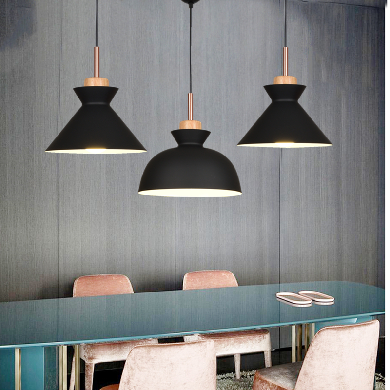 北欧风餐厅吧台单头现代简约创意马卡龙彩色饭店服装店商铺小吊灯
