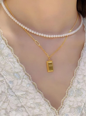 金包银暴富小金砖吊坠送女友礼物