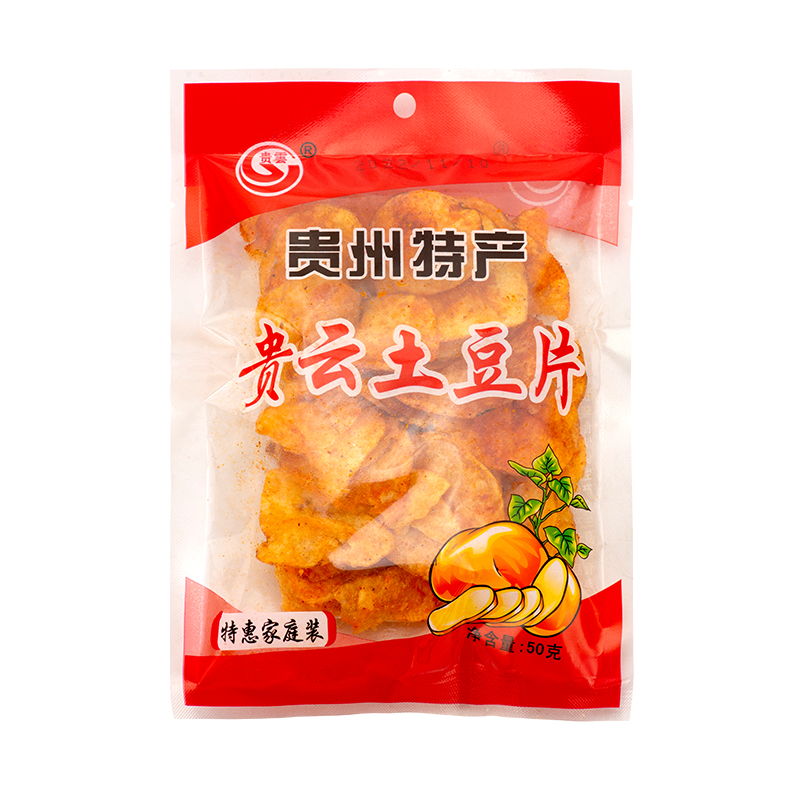 【拍一发五】贵州特产香酥脆零食麻辣土豆片50g5袋装洋芋片超划算 - 图3