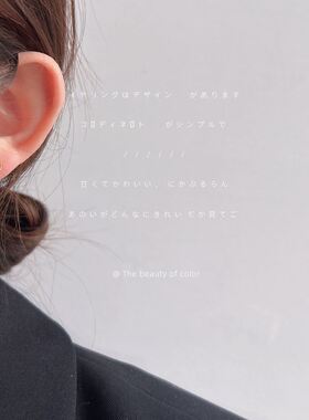 日常通勤款_925银针镀14K迷你光面小爱心耳钉女日韩ins简约耳饰