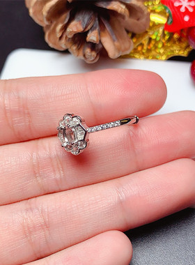 925纯银饰品戒指空托椭圆形4*5mm精美时尚 未镶嵌 月光石 欧泊 b