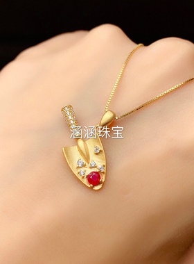 红宝石黄金色3*3mm代镶银饰品