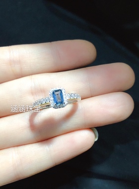 银饰品戒指托帕石海蓝宝