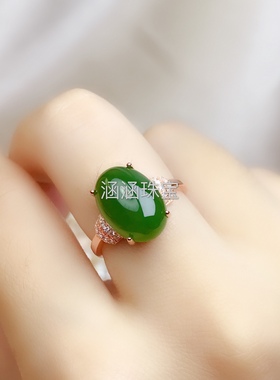 银饰品玉石水晶时尚风戒指空托