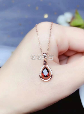 水滴形5*7mm清新代镶晶石银饰品