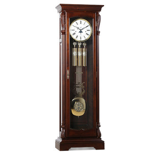 霸王钟表实木机械座钟欧式客厅宜家立钟复古董德国赫姆勒落地钟表