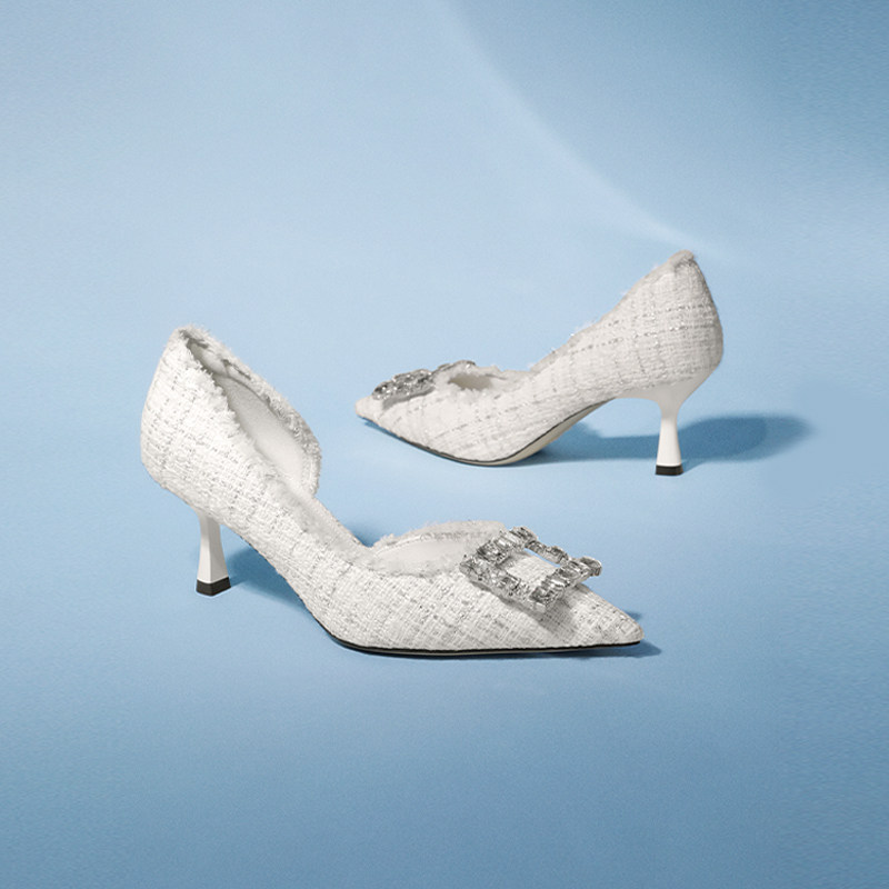 百丽千金风包头凉鞋2023夏季高跟鞋 百丽时装凉鞋