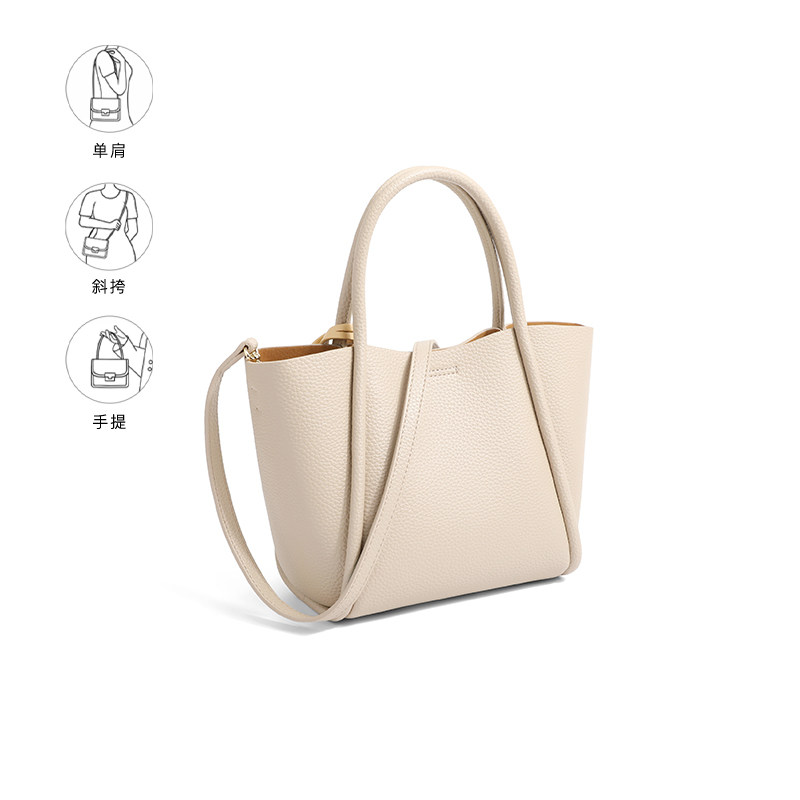 百丽2022商场同款小众菜篮子托特包 百丽女士包袋