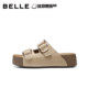 Zhang Jingyi's same Belle women's shoes Shengqiao Toast Shoes 2nd generation thick-soled Birkenstock slippers new cowhide outer slippers pre-order