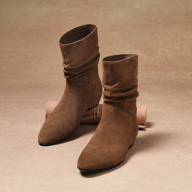 Belle women's boots Maillard piles of western boots new snow boots knight boots slim short boots B2964DZ5
