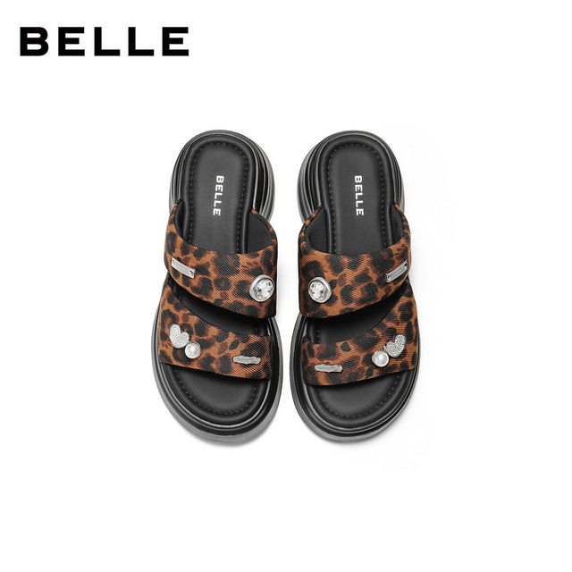 Belle Fashion Love Pearl Casual Slippers for Women 2026 Xia Xin Thick Sole Increased Can be Weared Outside Slippers B3187BT6