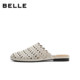 Belle women's shoes 92 series resort style hollow mules clogs can be worn outside sandals