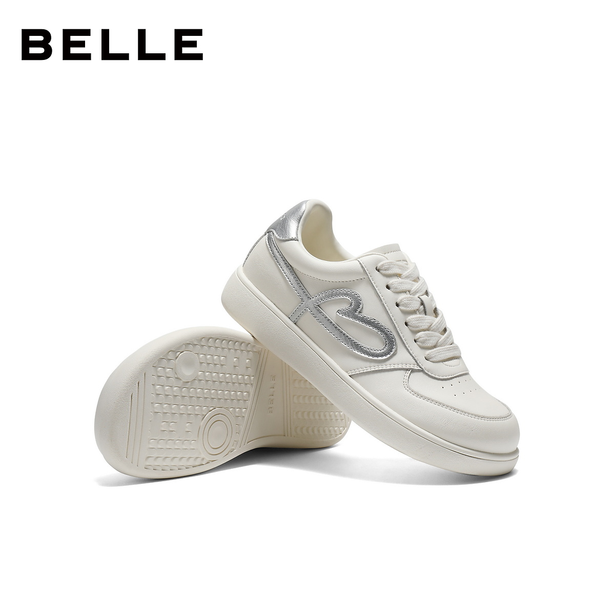 百丽女鞋子简约百搭小白鞋女2026春季新款运动休闲板鞋E9T1DAM6 - 图3