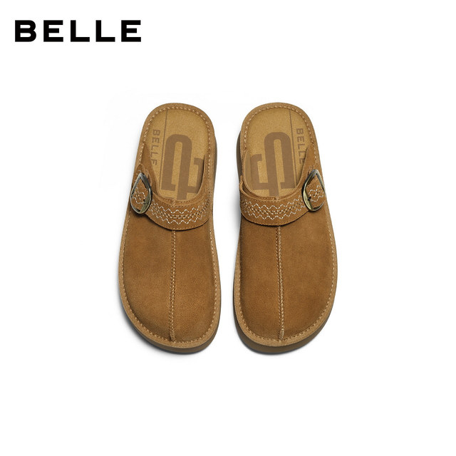 Belle Retro Half-pack Birkenstock Shoes Women's 26 Spring New Thick-soled Increased Casual Wearable Toe-Toe Slippers B3055AH6