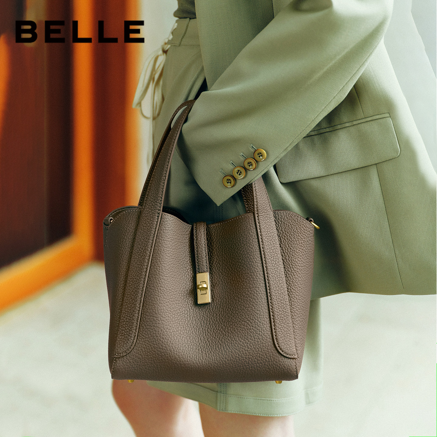 马年系列百丽包包女商场同款红色婚包菜篮子斜跨手提包BL878AX6,淘宝优惠券,粉丝福利购,淘宝优惠卷