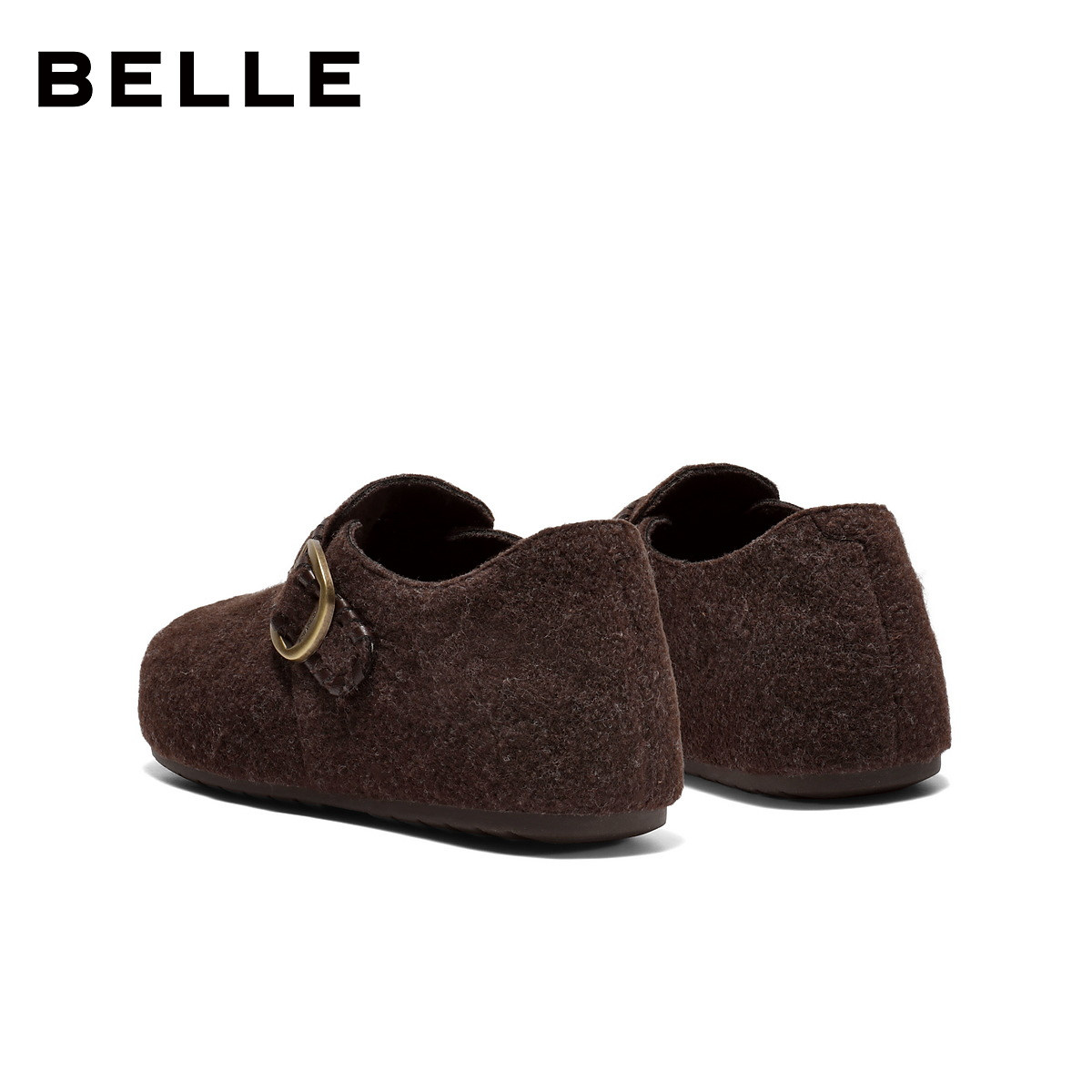 百丽复古厚底全麦吐司勃肯鞋女冬季毛毛加绒棉鞋雪地靴E1H2DDM5,淘宝优惠券,粉丝福利购,淘宝优惠卷