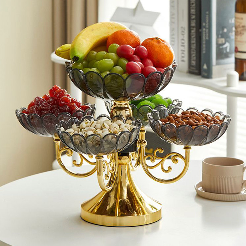 欧式高级水晶果盘家用客厅茶几高档轻奢塑料水果盘零食干果糖果盘,淘宝优惠券,粉丝福利购,淘宝优惠卷