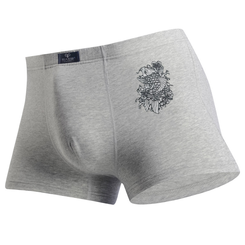 2条盒装 男士内裤纯棉平角裤男式中腰弹力棉印花裤头全棉四角短裤,淘宝优惠券,粉丝福利购,淘宝优惠卷