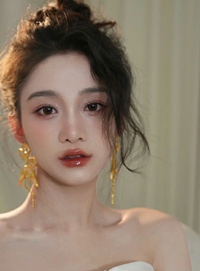 新娘耳环蜻蜓耳饰订婚耳坠