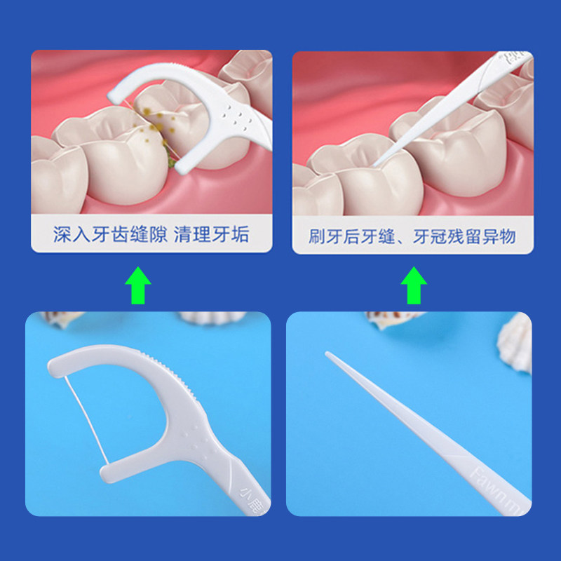 安全盒装超细扁剔牙线掏尖头牙线棒 薇芳居家日用牙线/牙线棒
