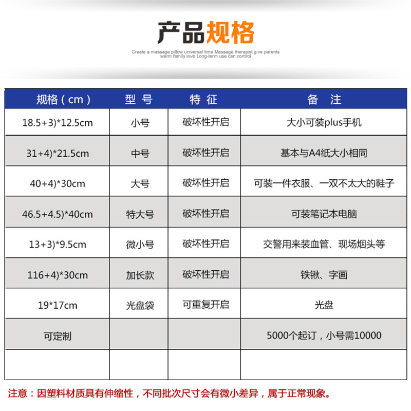 塑料物证袋物证封装袋PVC纸质证物袋牛皮纸物证封存袋血样保存袋-图0