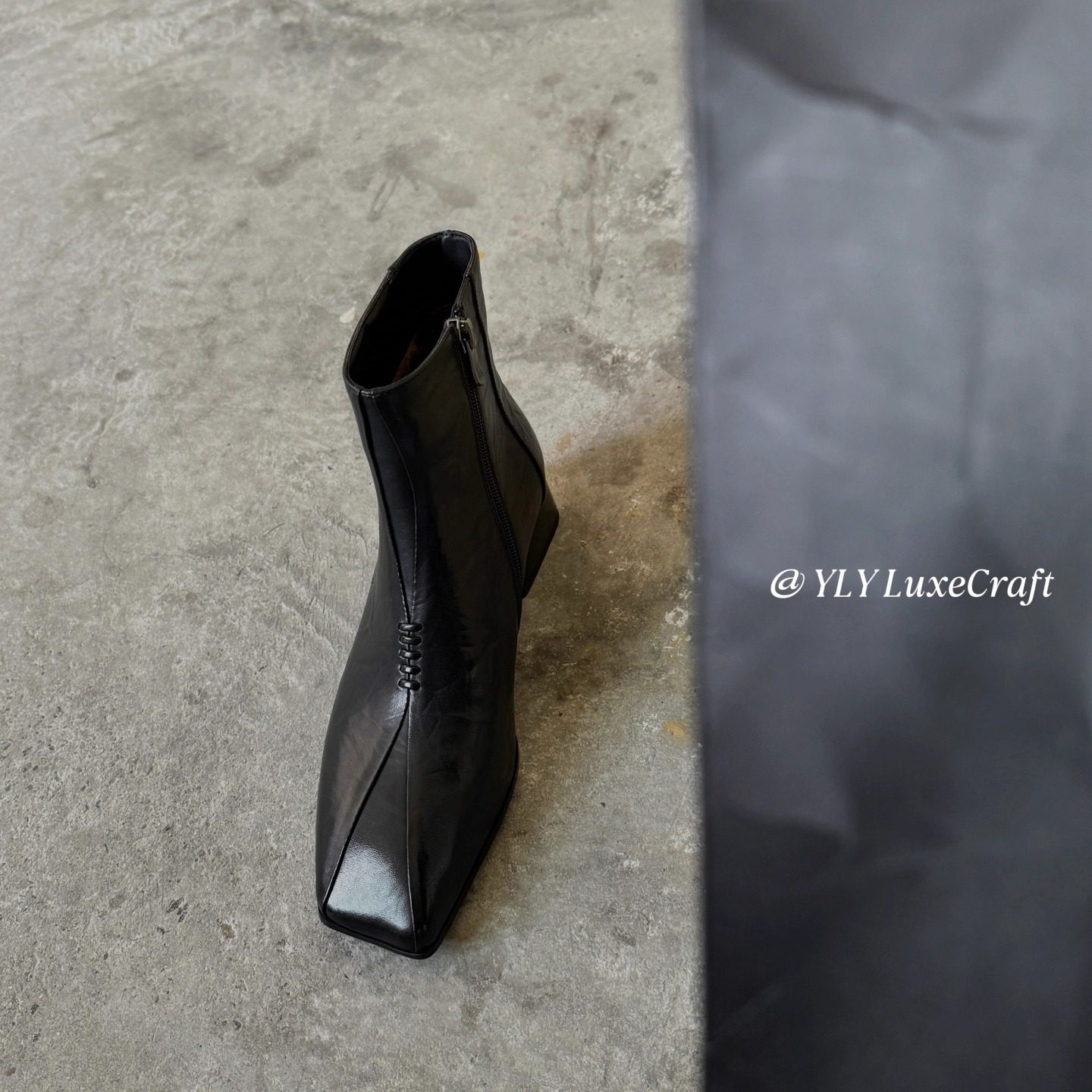 短靴女冬季新款粗跟灰色时尚百搭低跟方头时装靴大码女鞋H158-279,淘宝优惠券,粉丝福利购,淘宝优惠卷