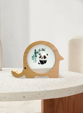 伊飞湘绣非遗文创象形生肖龙非苏绣手机支架桌面收纳湖南特色礼物