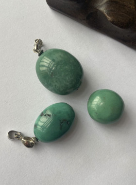 原创设计天然宝石绿松石裸石配件