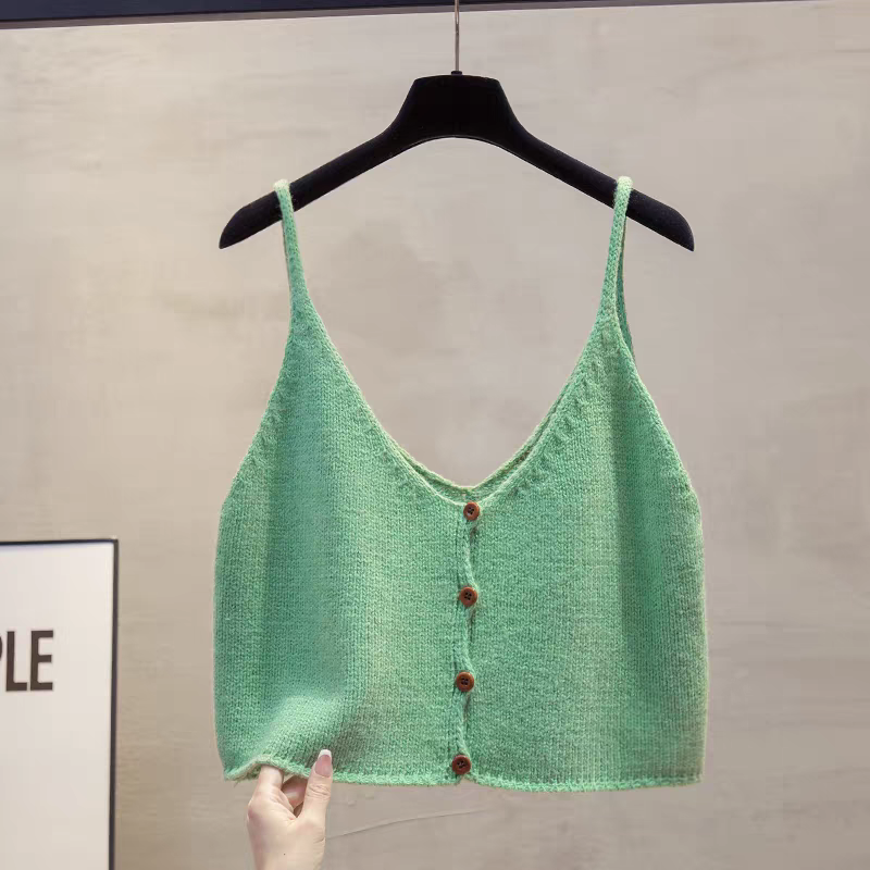 开衫v领针织马甲背心女吊带短款春秋新款外穿马夹叠穿毛衣坎肩潮,淘宝优惠券,粉丝福利购,淘宝优惠卷