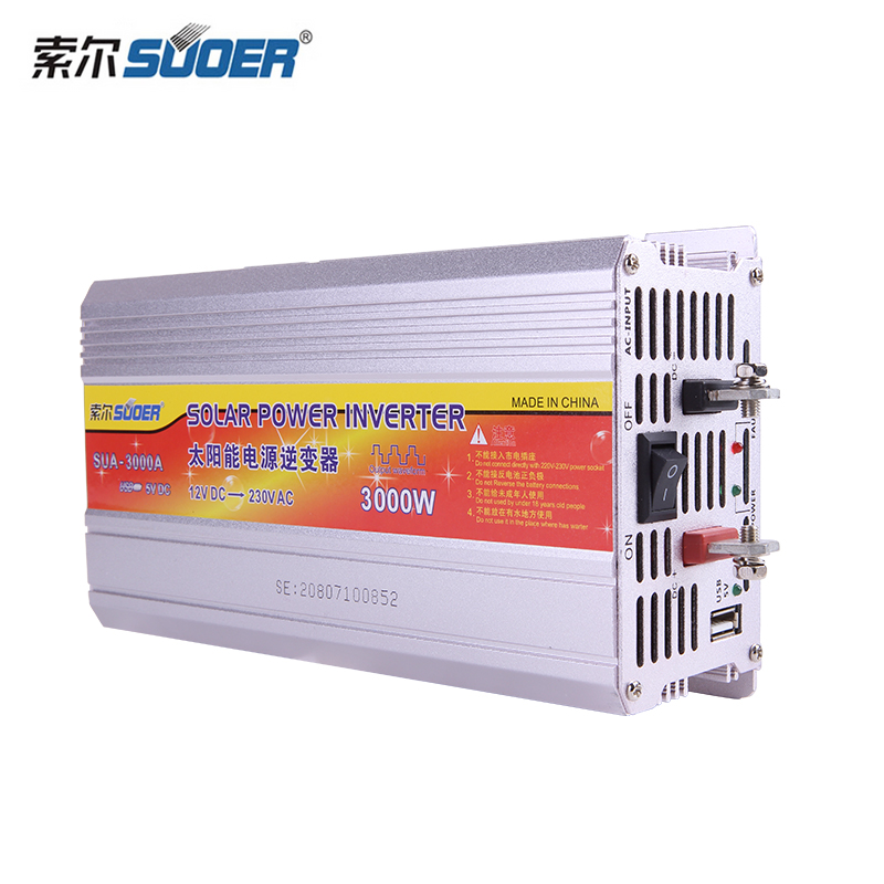 索尔12V24V转220V逆变器家用车载500W1000W1500W2000W3000W逆电器 - 图0