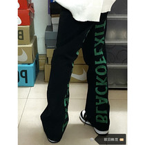 Large Size Code Letters Embroidered Jeans Woman Fat Mm Spring New Loose Microlagh Pants High Street Pants Wins