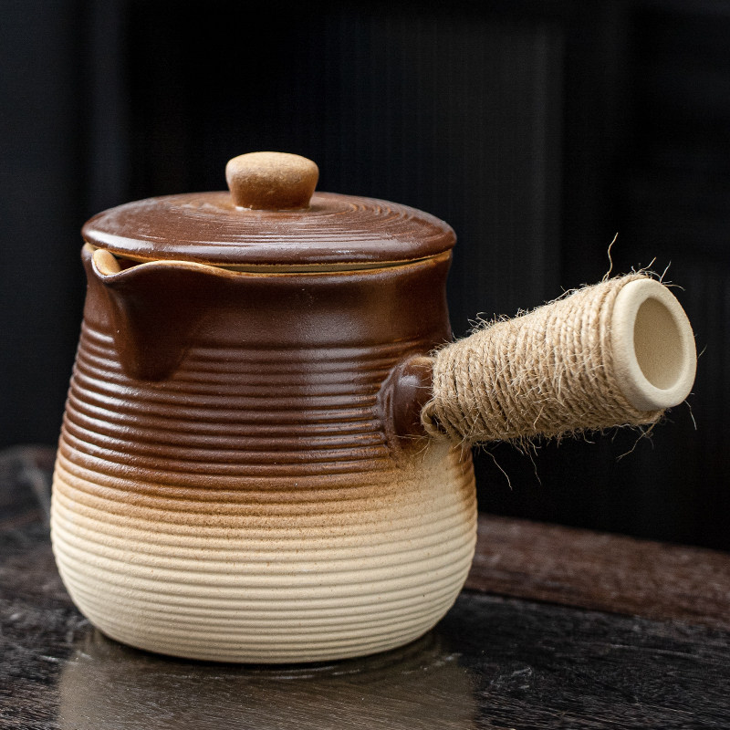 围炉煮茶烤奶罐可干烧陶瓷煮茶炉家用大容量耐热侧把壶带盖罐罐壶,淘宝优惠券,粉丝福利购,淘宝优惠卷