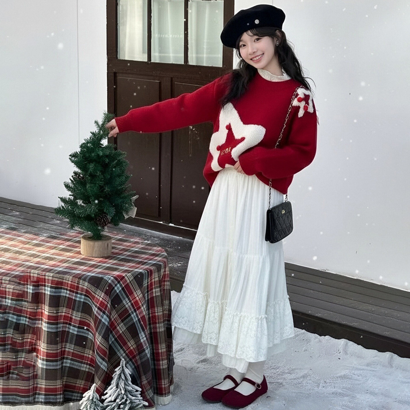 女童甜美花边半身裙2025秋冬装新款百搭中长款蕾丝裙女大儿童裙子,淘宝优惠券,粉丝福利购,淘宝优惠卷