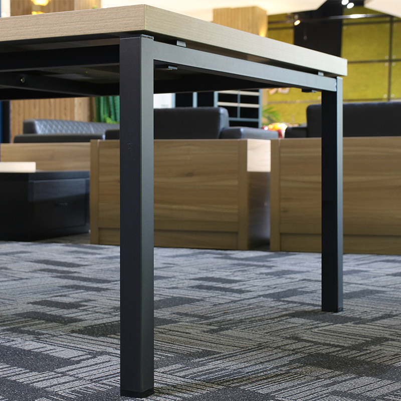 现代简约6/8人小型会议桌子办公室长条桌椅组合原木色工作台家具