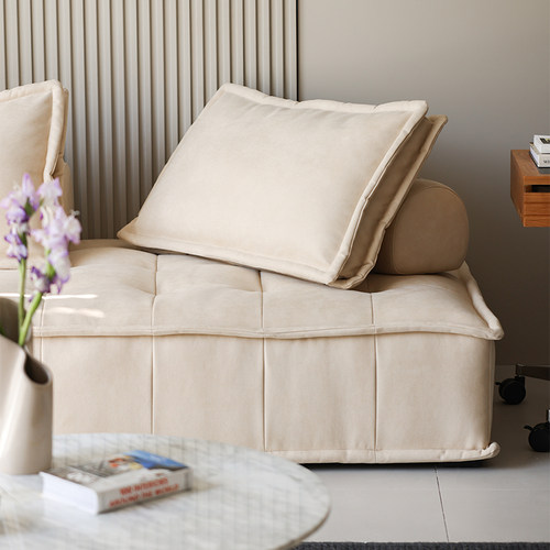 浮生记/科技布沙发奶油风豆腐块皮埃蒙特网红沙发单三人客厅现代 - 图2