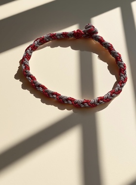 琳儿原创设计拼色彩色手绳脚绳手工编织男女手链脚链古风礼品