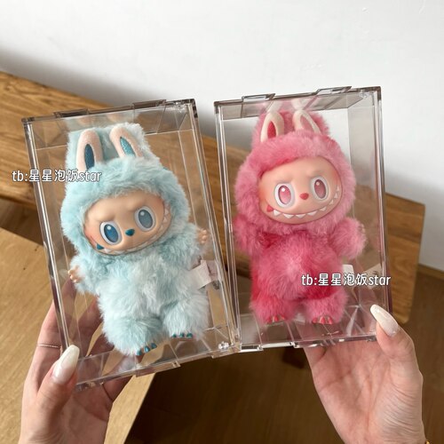 泡泡玛特labubu展示收纳盒拉布布1代2代3代防尘收纳柜透明展示柜 - 图3