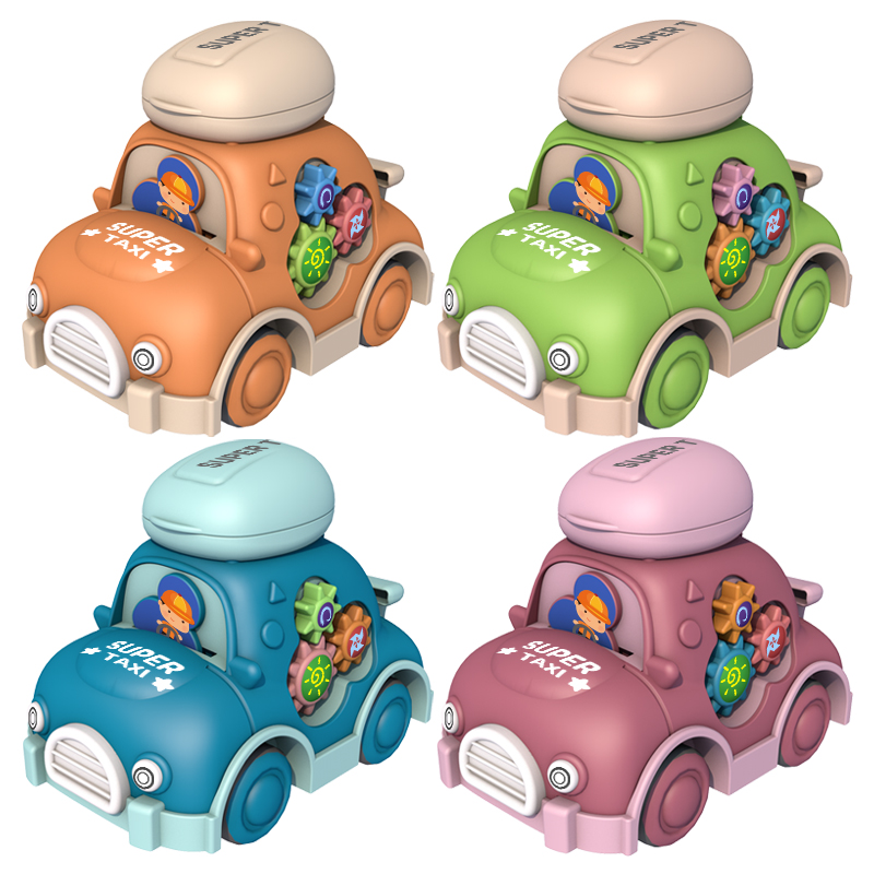 创意卡通彩色惯性齿轮收纳车小轿车模型宝宝儿童玩具生日礼物 - 图3