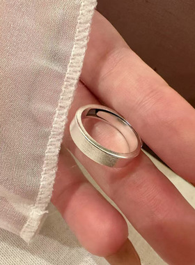 999纯银戒指女士小众设计高级感个性活口素圈足银光面小指戒