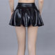 Pu oily patent leather sun skirt A-line skirt short skirt fashionable