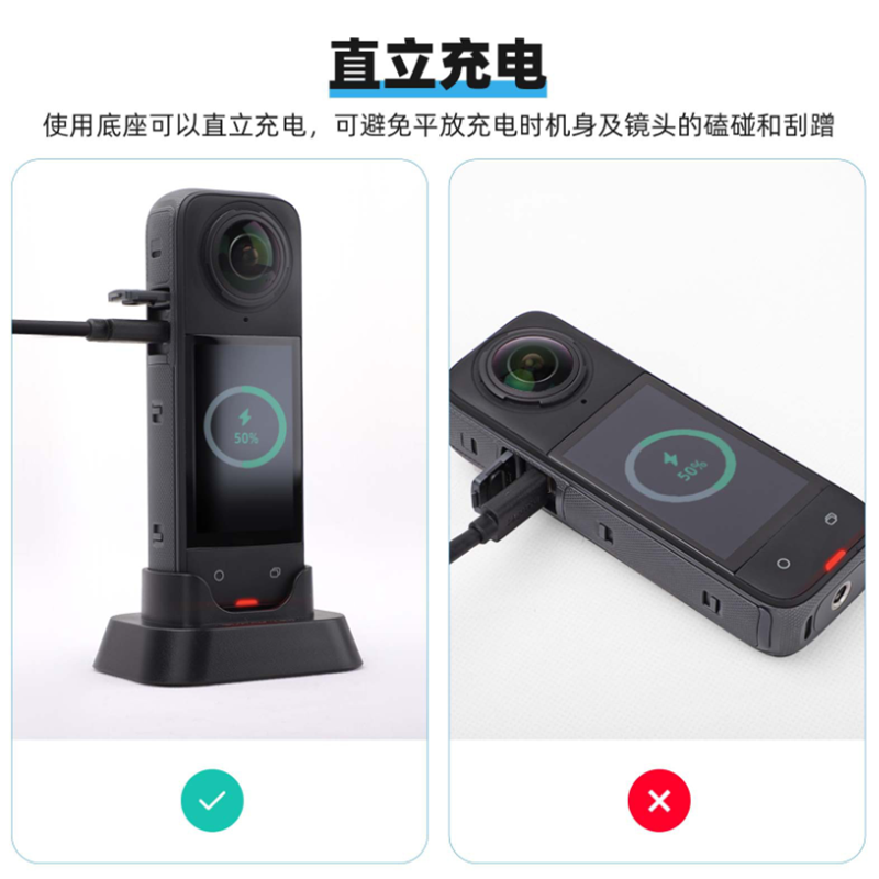 Sunnylife Insta360 X4底座影石全景相机桌面支撑直立底座配件 - 图0