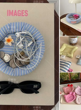 韩国ins花纹杯垫 可爱隔热网红装饰摆件厨房拍照打卡道具布置景