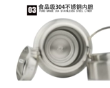 Стакан из нержавеющей стали, вместительный и большой портативный чайник, нержавеющая сталь AISI 304