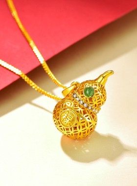 镂空葫禄项链葫芦吊坠锁骨链礼物