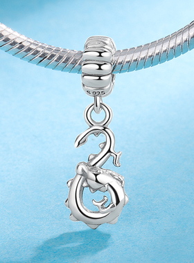 女纯银瑞意龙吊饰生肖转运本命年