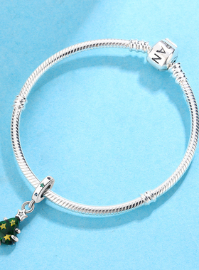 潘家珠子圣诞树吊坠S925纯银