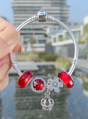 潘家女生红色手链轻奢情人节套装