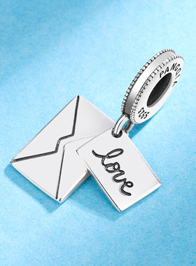 潘家饰品ins925银女手链吊坠信封