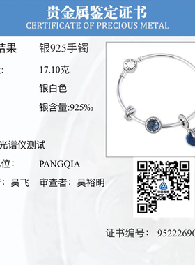 年轻款银手镯潘家小众女繁星童话