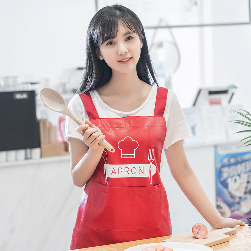 防水防油皮围裙可爱日系家用罩衣男女大人厨房韩版时尚软皮工作服,淘宝优惠券,粉丝福利购,淘宝优惠卷
